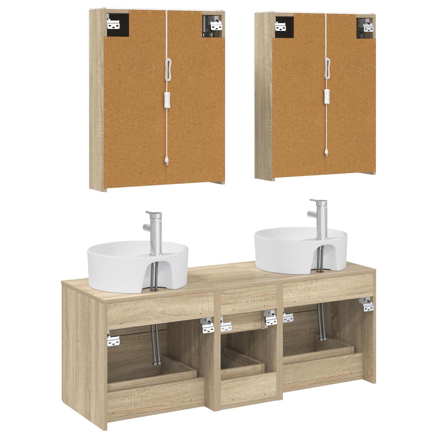 Bathroom Furniture Set 5 pcs Sonoma Oak