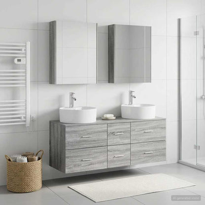 Bathroom Furniture Set 5 pcs Grey Sonoma