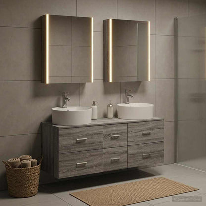 Bathroom Furniture Set 5 pcs Grey Sonoma