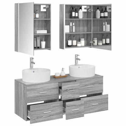 Bathroom Furniture Set 5 pcs Grey Sonoma
