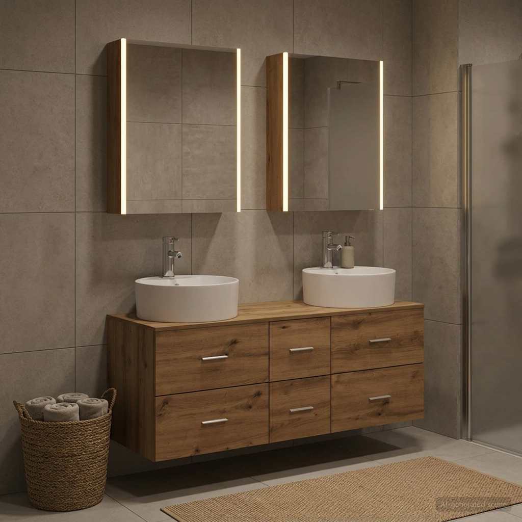 Bathroom Furniture Set 5 pcs Artisan Oak