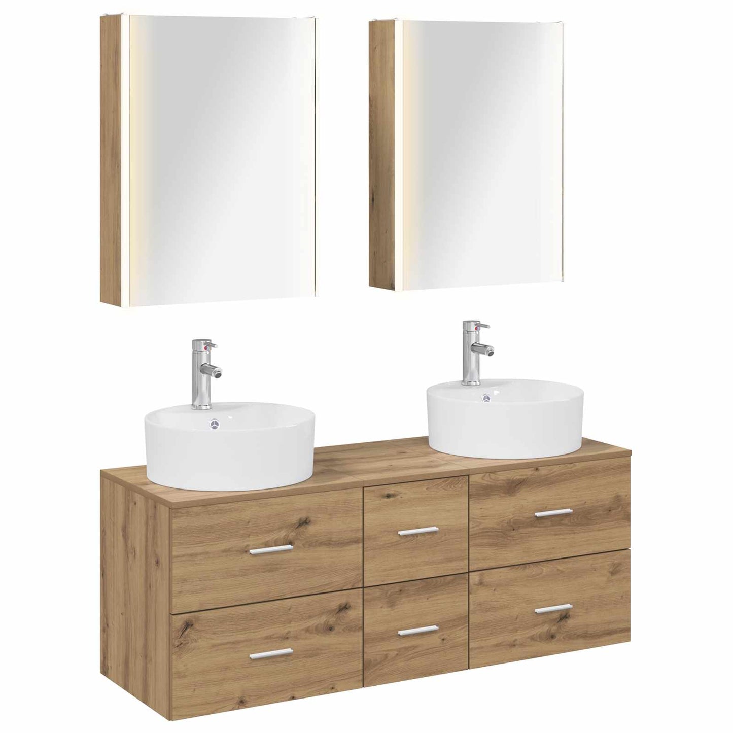 Bathroom Furniture Set 5 pcs Artisan Oak