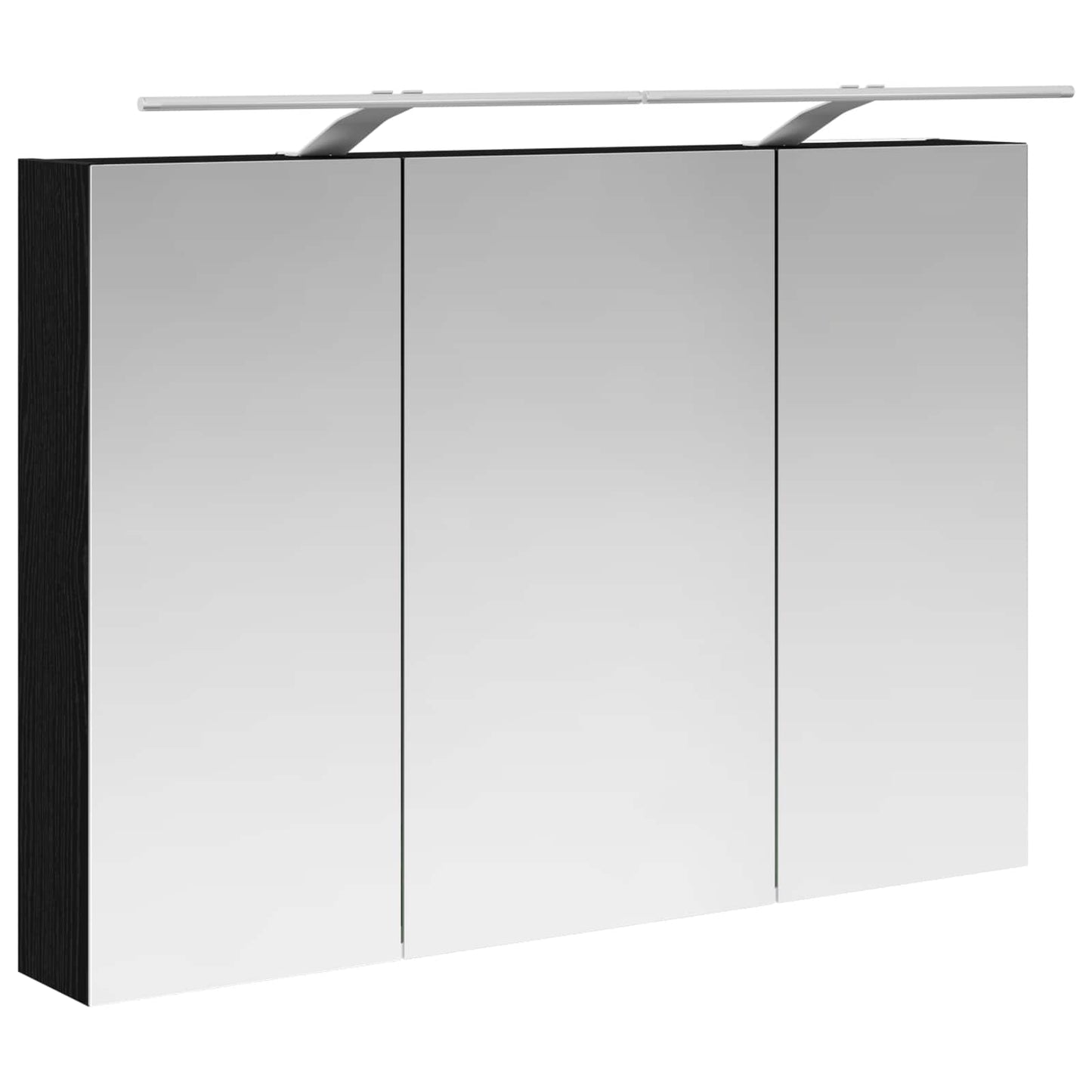 Bathroom Furniture Set 4 pcs Black Oak