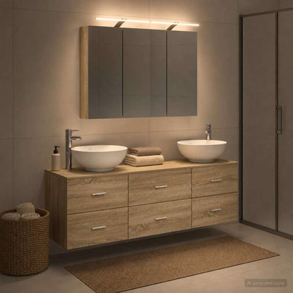 Bathroom Furniture Set 4 pcs Sonoma Oak