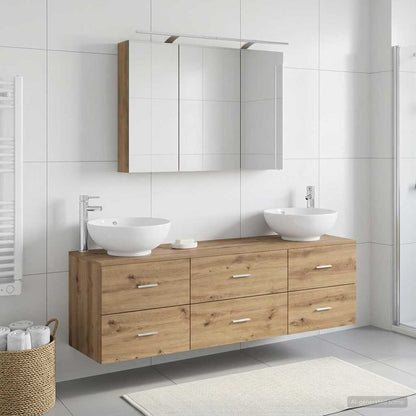 Bathroom Furniture Set 4 pcs Artisan Oak