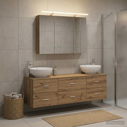 Bathroom Furniture Set 4 pcs Artisan Oak