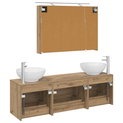 Bathroom Furniture Set 4 pcs Artisan Oak