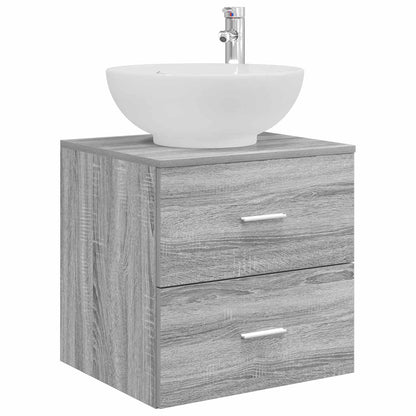 Bathroom Furniture Set 4 pcs Grey Sonoma