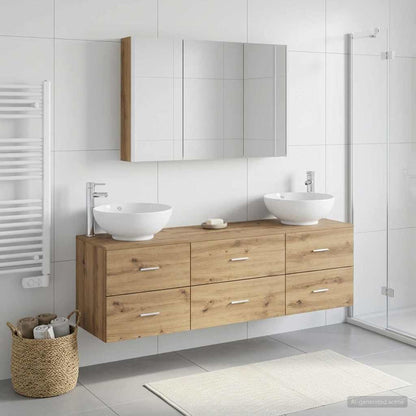 Bathroom Furniture Set 4 pcs Artisan Oak