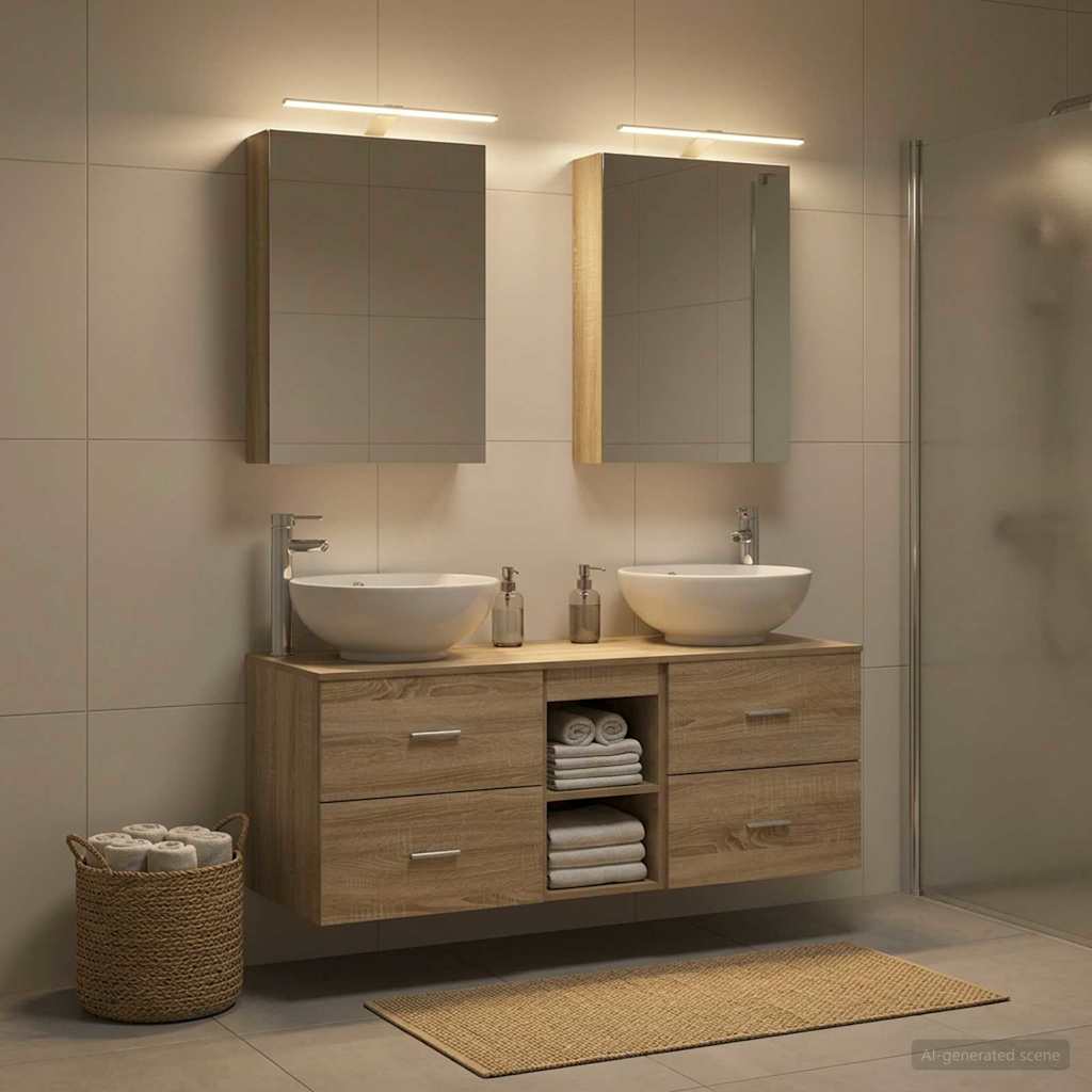 Bathroom Furniture Set 5 pcs Sonoma Oak
