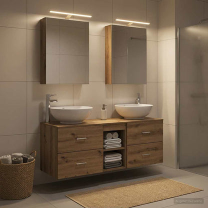 Bathroom Furniture Set 5 pcs Artisan Oak