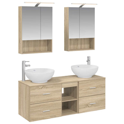 Bathroom Furniture Set 5 pcs Sonoma Oak