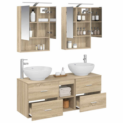 Bathroom Furniture Set 5 pcs Sonoma Oak