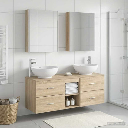 Bathroom Furniture Set 5 pcs Sonoma Oak