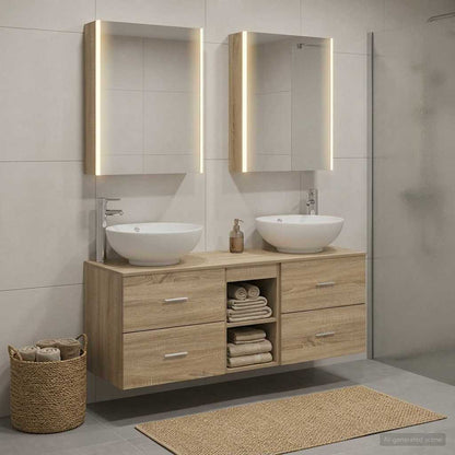 Bathroom Furniture Set 5 pcs Sonoma Oak