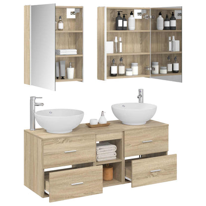Bathroom Furniture Set 5 pcs Sonoma Oak