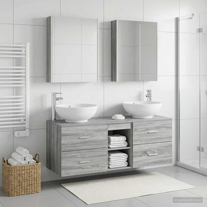 Bathroom Furniture Set 5 pcs Grey Sonoma