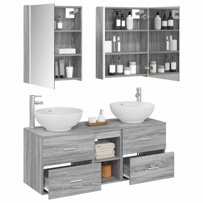 Bathroom Furniture Set 5 pcs Grey Sonoma