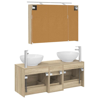 Bathroom Furniture Set 4 pcs Sonoma Oak
