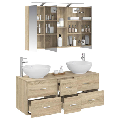Bathroom Furniture Set 4 pcs Sonoma Oak