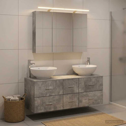 Bathroom Furniture Set 4 pcs Concrete Grey