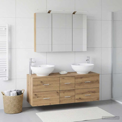 Bathroom Furniture Set 4 pcs Artisan Oak