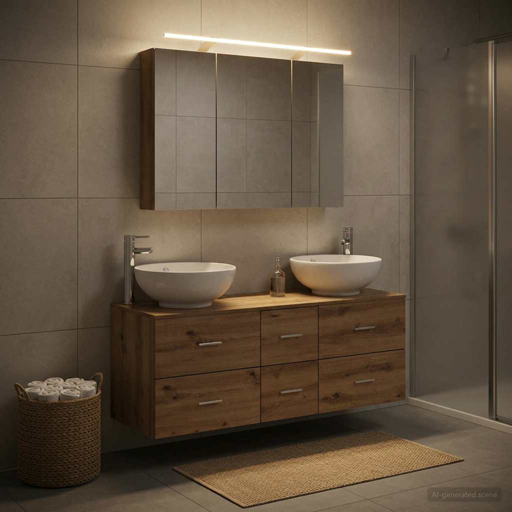 Bathroom Furniture Set 4 pcs Artisan Oak