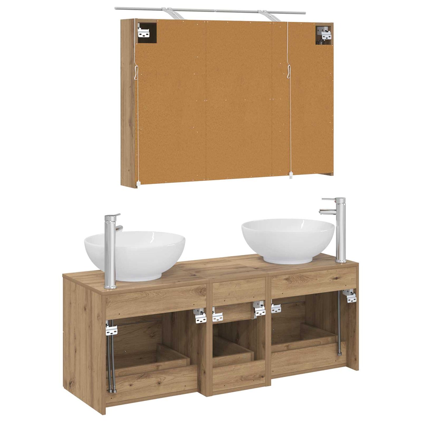 Bathroom Furniture Set 4 pcs Artisan Oak