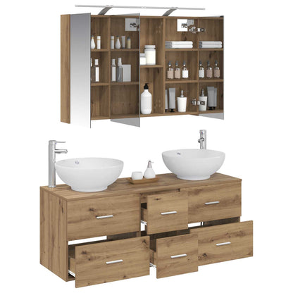 Bathroom Furniture Set 4 pcs Artisan Oak
