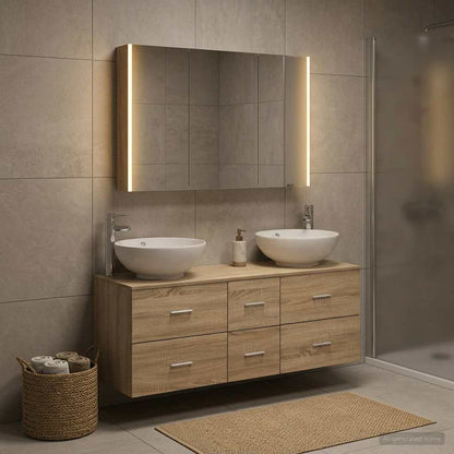 Bathroom Furniture Set 4 pcs Sonoma Oak