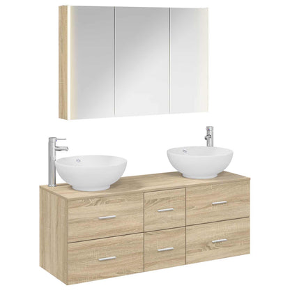 Bathroom Furniture Set 4 pcs Sonoma Oak