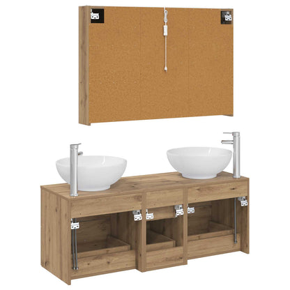 Bathroom Furniture Set 4 pcs Artisan Oak