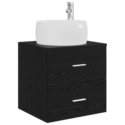 Bathroom Furniture Set 5 pcs Black Oak