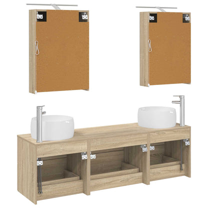 Bathroom Furniture Set 5 pcs Sonoma Oak