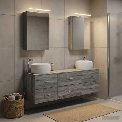 Bathroom Furniture Set 5 pcs Grey Sonoma