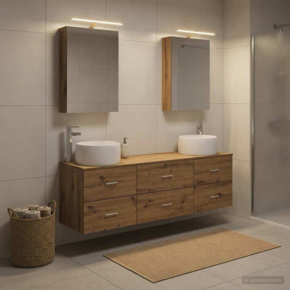 Bathroom Furniture Set 5 pcs Artisan Oak