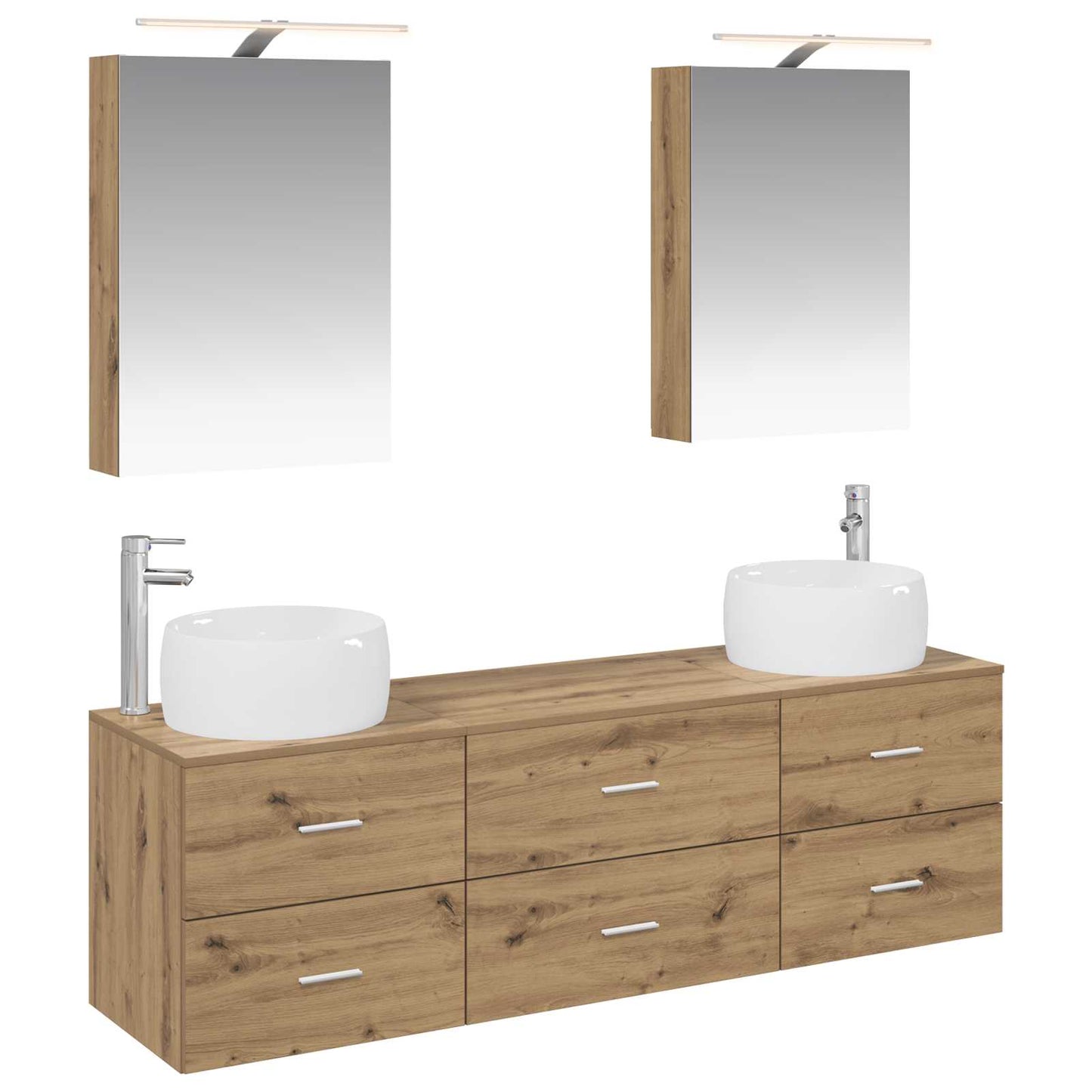 Bathroom Furniture Set 5 pcs Artisan Oak