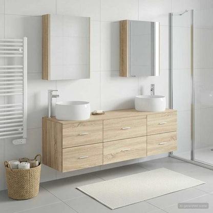 Bathroom Furniture Set 5 pcs Sonoma Oak