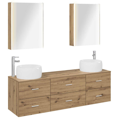 Bathroom Furniture Set 5 pcs Artisan Oak