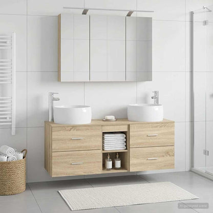 Bathroom Furniture Set 4 pcs Sonoma Oak