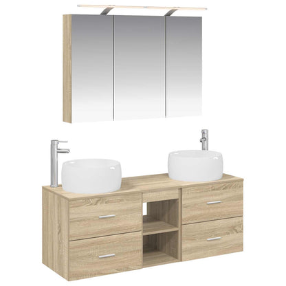 Bathroom Furniture Set 4 pcs Sonoma Oak