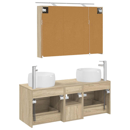 Bathroom Furniture Set 4 pcs Sonoma Oak