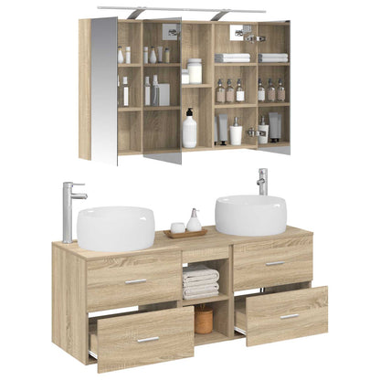 Bathroom Furniture Set 4 pcs Sonoma Oak