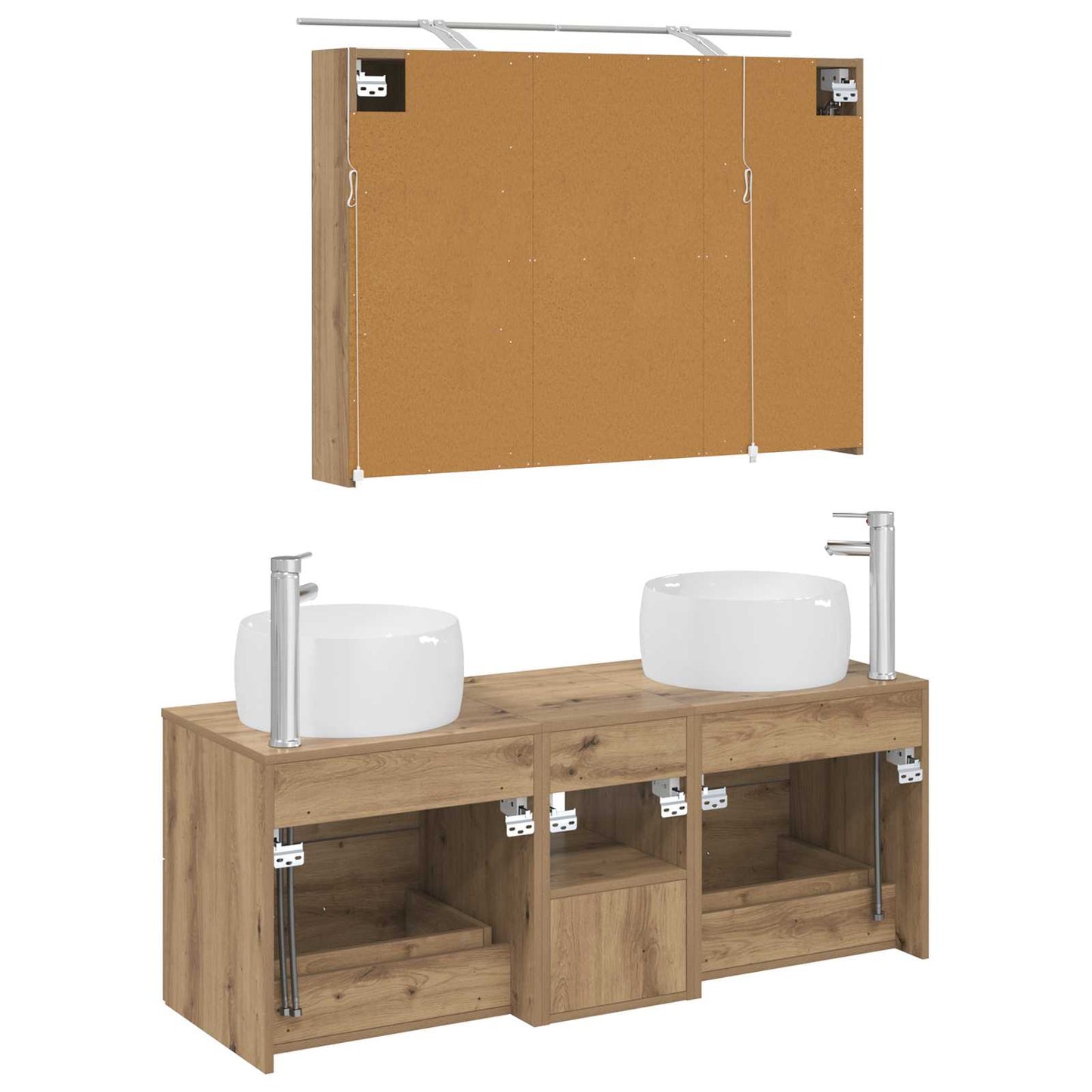 Bathroom Furniture Set 4 pcs Artisan Oak