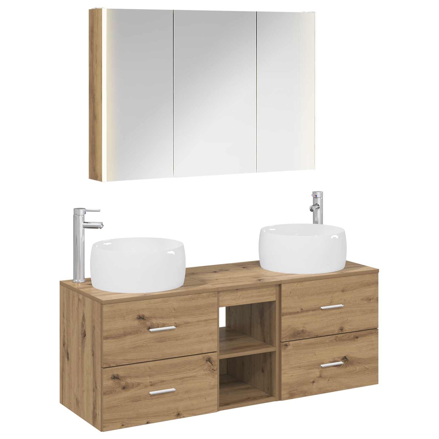 Bathroom Furniture Set 4 pcs Artisan Oak