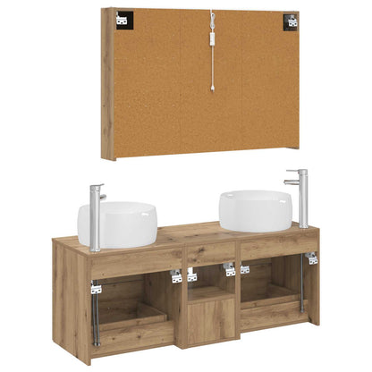 Bathroom Furniture Set 4 pcs Artisan Oak