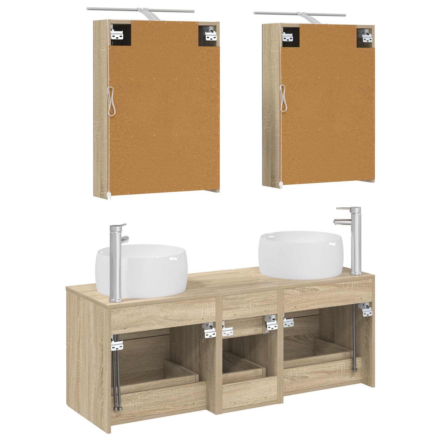 Bathroom Furniture Set 5 pcs Sonoma Oak