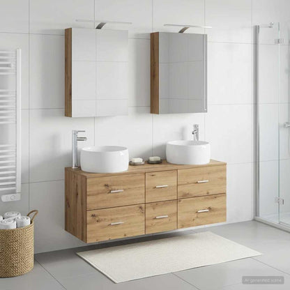 Bathroom Furniture Set 5 pcs Artisan Oak