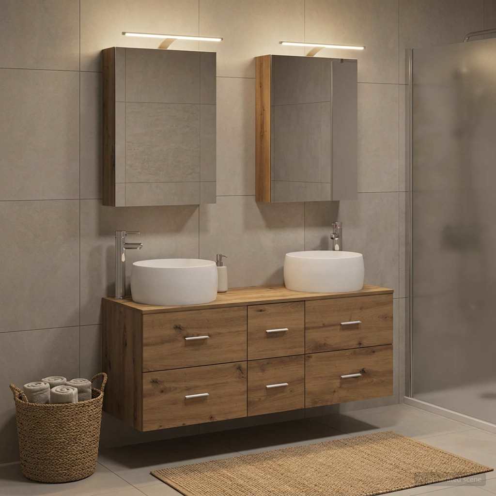 Bathroom Furniture Set 5 pcs Artisan Oak