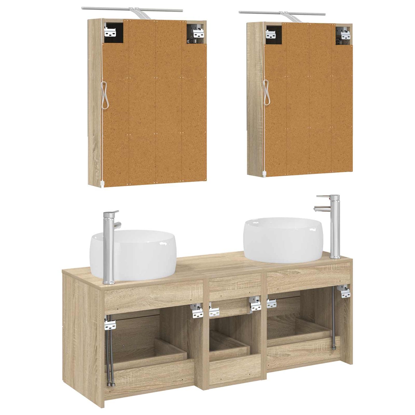 Bathroom Furniture Set 5 pcs Sonoma Oak